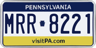 PA license plate MRR8221
