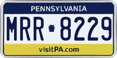 PA license plate MRR8229