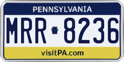 PA license plate MRR8236