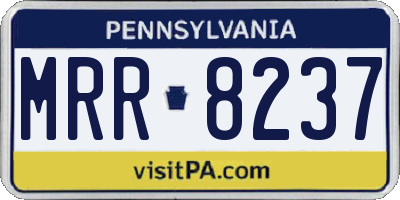 PA license plate MRR8237
