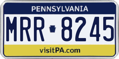 PA license plate MRR8245