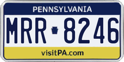 PA license plate MRR8246
