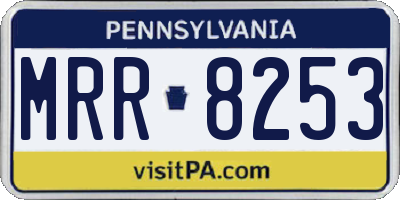 PA license plate MRR8253