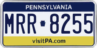 PA license plate MRR8255