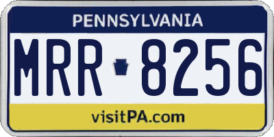 PA license plate MRR8256