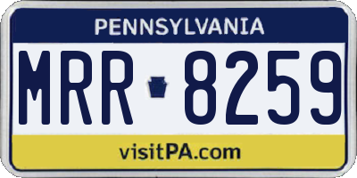 PA license plate MRR8259