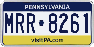PA license plate MRR8261