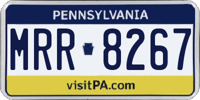 PA license plate MRR8267