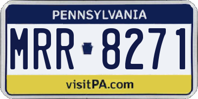 PA license plate MRR8271