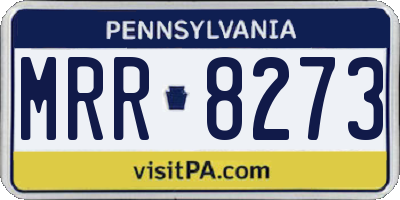 PA license plate MRR8273