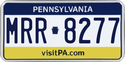 PA license plate MRR8277