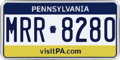 PA license plate MRR8280