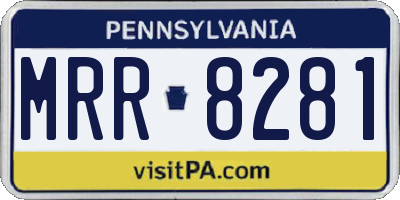 PA license plate MRR8281