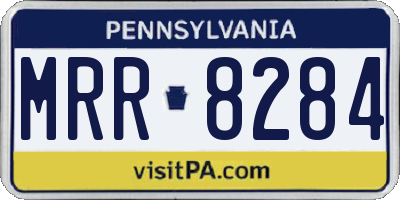PA license plate MRR8284