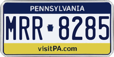 PA license plate MRR8285