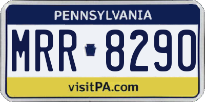 PA license plate MRR8290