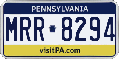 PA license plate MRR8294