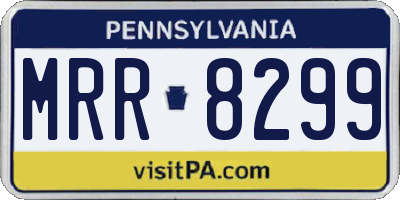PA license plate MRR8299