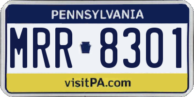 PA license plate MRR8301