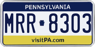 PA license plate MRR8303