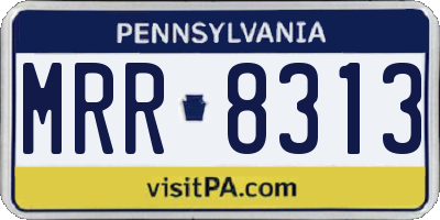 PA license plate MRR8313