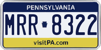 PA license plate MRR8322