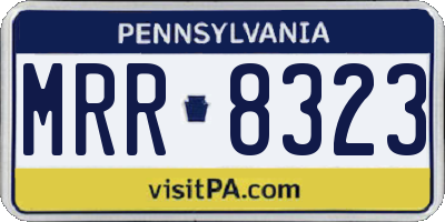 PA license plate MRR8323