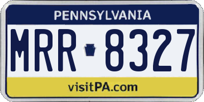 PA license plate MRR8327