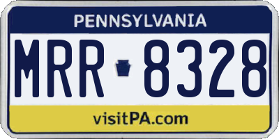 PA license plate MRR8328