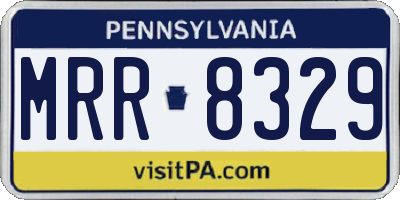 PA license plate MRR8329