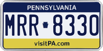 PA license plate MRR8330
