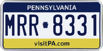 PA license plate MRR8331