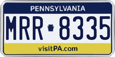 PA license plate MRR8335