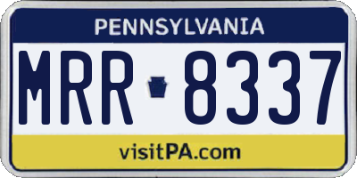 PA license plate MRR8337