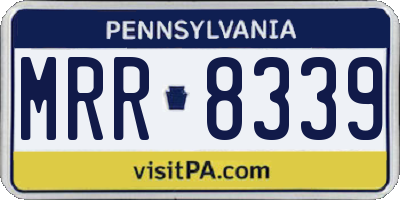 PA license plate MRR8339