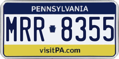 PA license plate MRR8355