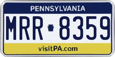 PA license plate MRR8359
