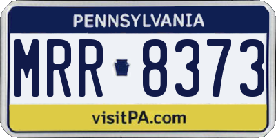 PA license plate MRR8373