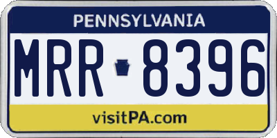 PA license plate MRR8396