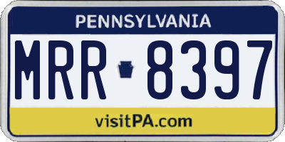 PA license plate MRR8397