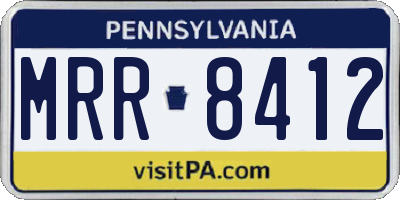 PA license plate MRR8412