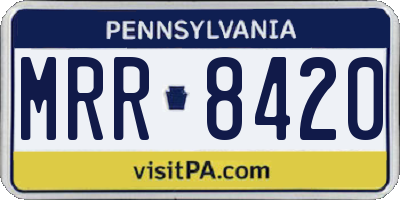 PA license plate MRR8420