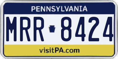 PA license plate MRR8424