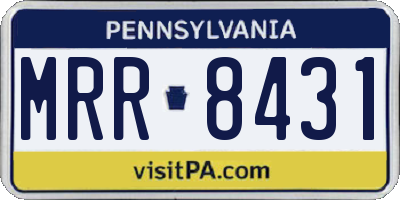 PA license plate MRR8431