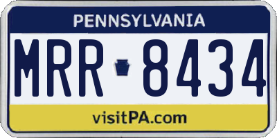 PA license plate MRR8434