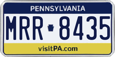 PA license plate MRR8435