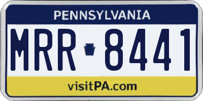PA license plate MRR8441