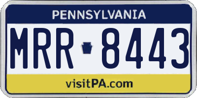 PA license plate MRR8443