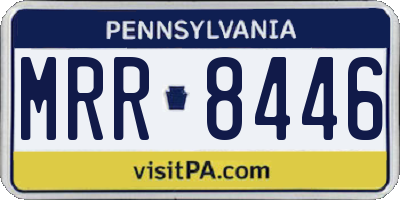 PA license plate MRR8446