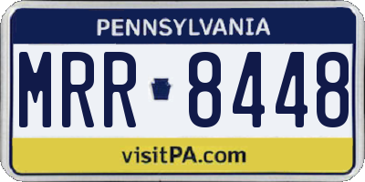 PA license plate MRR8448